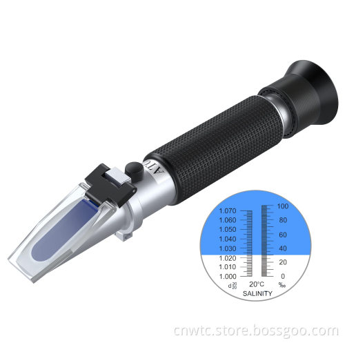 ATC Salinity Refractometer: Precise Measurement of Salt Concentration from 0-100 PPM